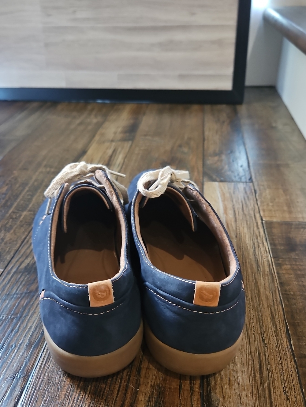 Clarks Unstructured Women's Casual Navy Blue Lace-Up Suede Comfortable LoafShoes - Picture 6 of 8